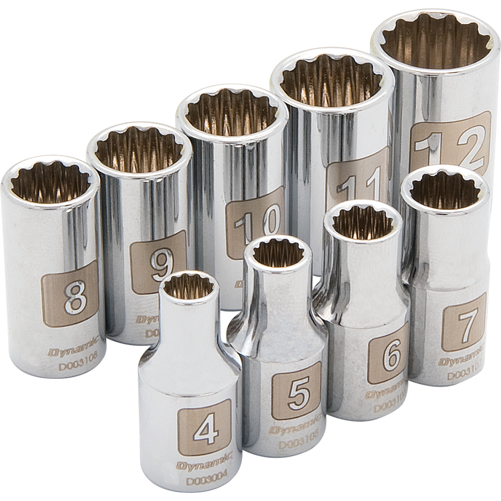 1/4&#34; Drive 9 Piece 12 Point, Standard Metric Socket Set, 4mm - 12mm<span class=' ItemWarning' style='display:block;'>Item is usually in stock, but we&#39;ll be in touch if there&#39;s a problem<br /></span>