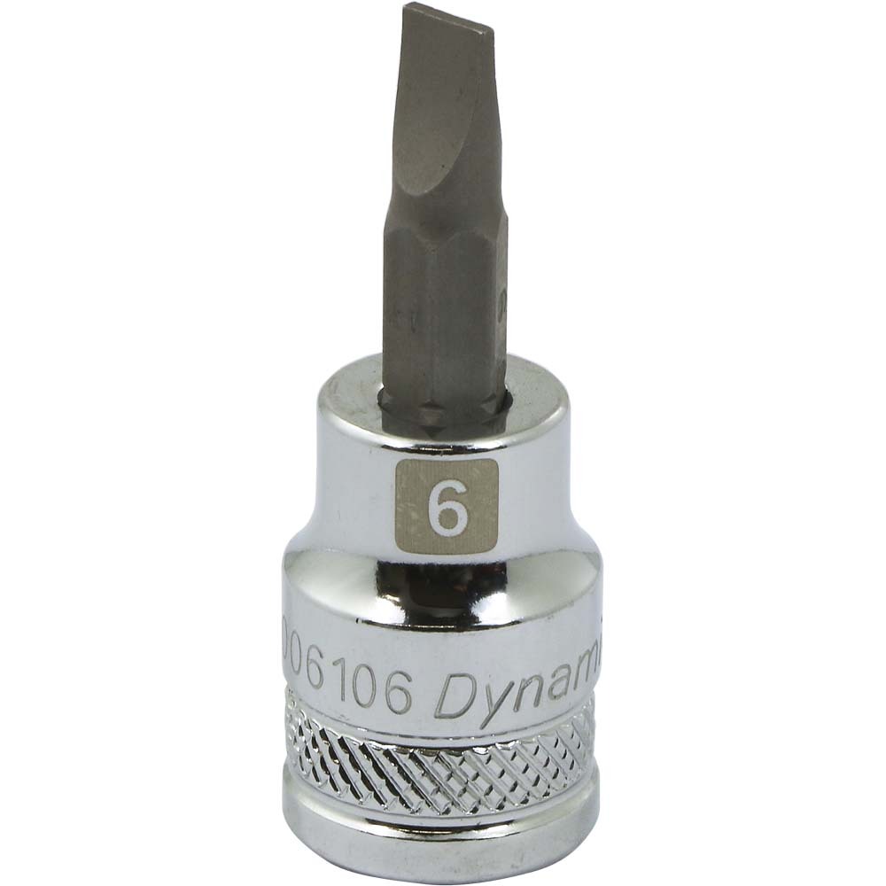 3/8&#34; Drive Slotted Head, Sl6 Bit Standard Length, Chrome Finish Socket<span class=' ItemWarning' style='display:block;'>Item is usually in stock, but we&#39;ll be in touch if there&#39;s a problem<br /></span>