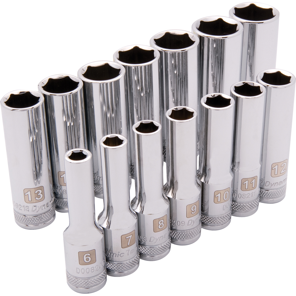 3/8&#34; Drive 14 Piece 6 Point, Deep Metric Socket Set, 6mm - 19mm<span class=' ItemWarning' style='display:block;'>Item is usually in stock, but we&#39;ll be in touch if there&#39;s a problem<br /></span>