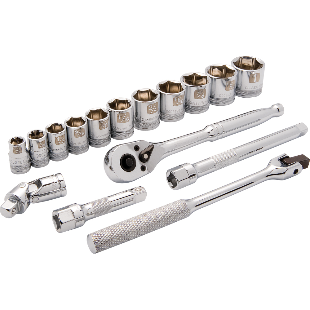 3/8&#34; Drive 16 Piece 6 Point, Standard SAE Socket Set, 3/8&#34; - 1&#34;<span class=' ItemWarning' style='display:block;'>Item is usually in stock, but we&#39;ll be in touch if there&#39;s a problem<br /></span>