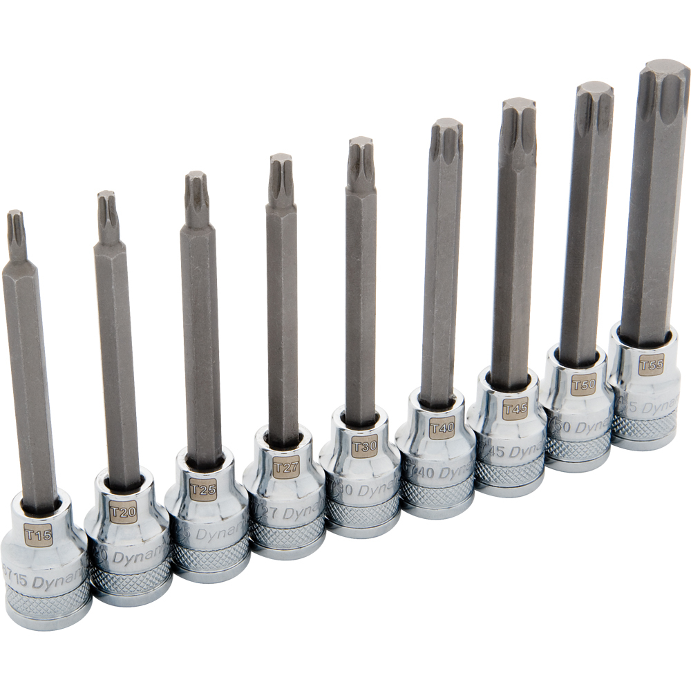 3/8&#34; Drive 9 Piece Long, Torx® Socket Set, T15 - T55<span class=' ItemWarning' style='display:block;'>Item is usually in stock, but we&#39;ll be in touch if there&#39;s a problem<br /></span>