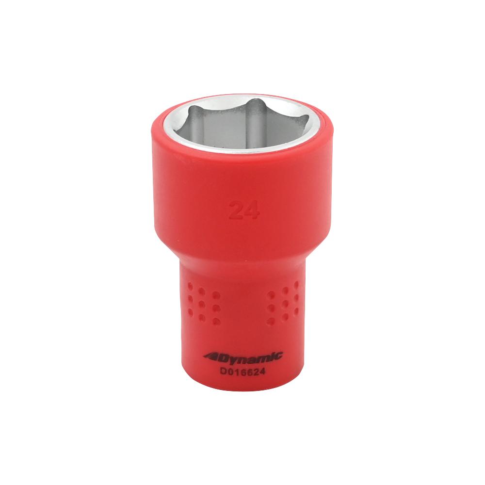 Insulated 1/2&#39;&#39; Drive 24mm, 6 Point Standard Length Socket, 1000V Insulated<span class=' ItemWarning' style='display:block;'>Item is usually in stock, but we&#39;ll be in touch if there&#39;s a problem<br /></span>