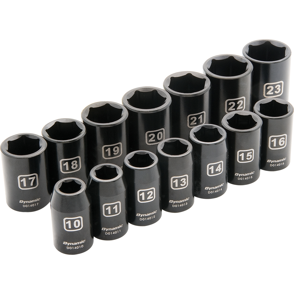 1/2&#34; Drive 14 Piece 6 Point, Standard Impact, Metric Socket Set, 10mm - 23mm<span class=' ItemWarning' style='display:block;'>Item is usually in stock, but we&#39;ll be in touch if there&#39;s a problem<br /></span>