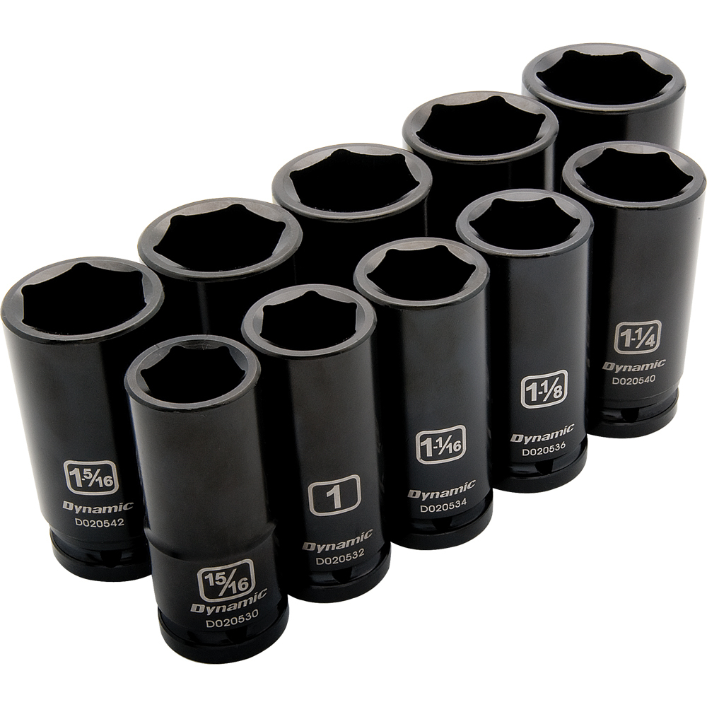 3/4&#34; Drive 10 Piece 6 Point, Deep Length, Impact SAE Socket Set, 15/16&#34; - 1-5/8&#34;<span class=' ItemWarning' style='display:block;'>Item is usually in stock, but we&#39;ll be in touch if there&#39;s a problem<br /></span>