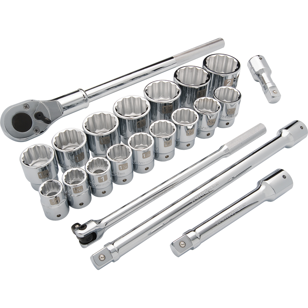 3/4&#34; Drive 21 Piece 12 Point, Standard Length, SAE Socket Set, 7/8&#34; - 2&#34;<span class=' ItemWarning' style='display:block;'>Item is usually in stock, but we&#39;ll be in touch if there&#39;s a problem<br /></span>