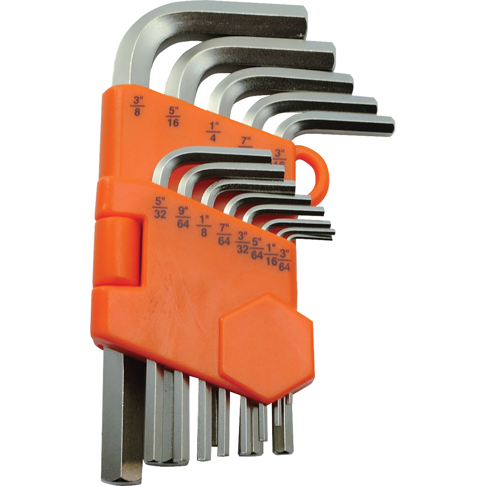 13 Piece SAE Regular Hex Key Set, 3/64&#34; - 3/8&#34;<span class=' ItemWarning' style='display:block;'>Item is usually in stock, but we&#39;ll be in touch if there&#39;s a problem<br /></span>