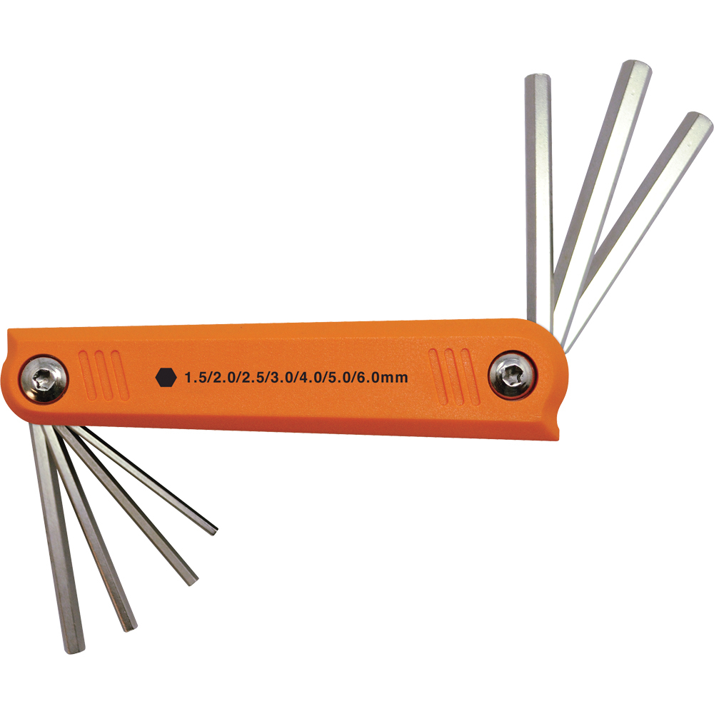 7 Piece Metric Folding Hex Key Set, 1.5mm - 6mm<span class=' ItemWarning' style='display:block;'>Item is usually in stock, but we&#39;ll be in touch if there&#39;s a problem<br /></span>