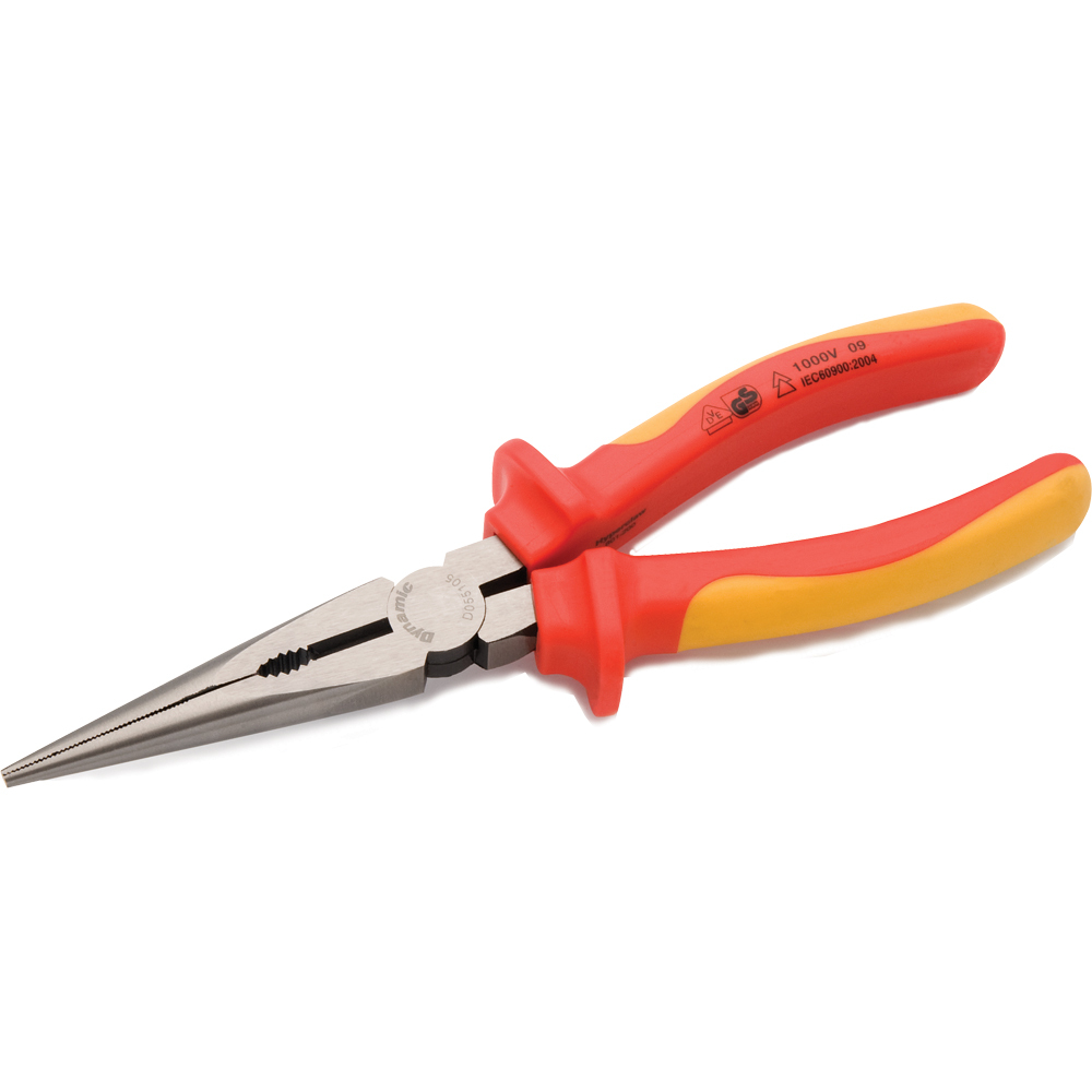 8&#34; Long Nose Pliers, 1000V Insulated<span class=' ItemWarning' style='display:block;'>Item is usually in stock, but we&#39;ll be in touch if there&#39;s a problem<br /></span>