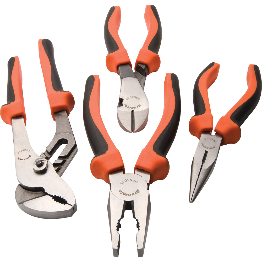 4 Piece Plier Set, Comfort Grip Handles<span class=' ItemWarning' style='display:block;'>Item is usually in stock, but we&#39;ll be in touch if there&#39;s a problem<br /></span>