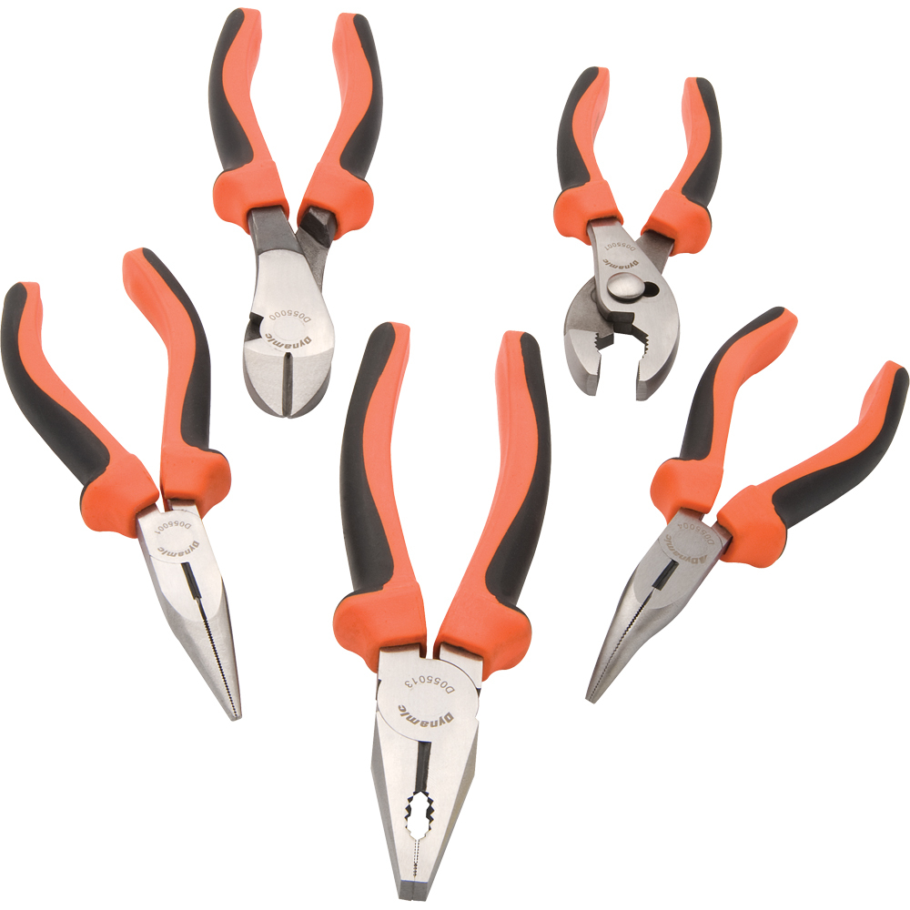 5 Piece Plier Set, Comfort Grip Handles<span class=' ItemWarning' style='display:block;'>Item is usually in stock, but we&#39;ll be in touch if there&#39;s a problem<br /></span>