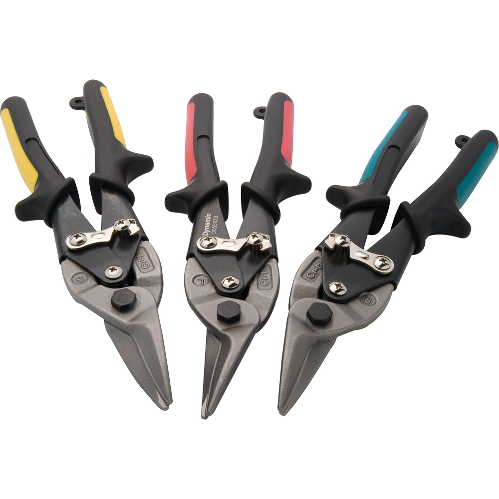 3 Piece Aviation Snips Set, Right/Straight/Left<span class=' ItemWarning' style='display:block;'>Item is usually in stock, but we&#39;ll be in touch if there&#39;s a problem<br /></span>