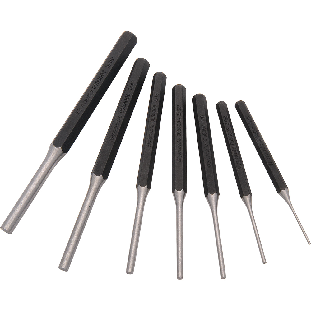 7 Piece Pin Punch Set, 1/16&#34; - 5/16&#34;<span class=' ItemWarning' style='display:block;'>Item is usually in stock, but we&#39;ll be in touch if there&#39;s a problem<br /></span>