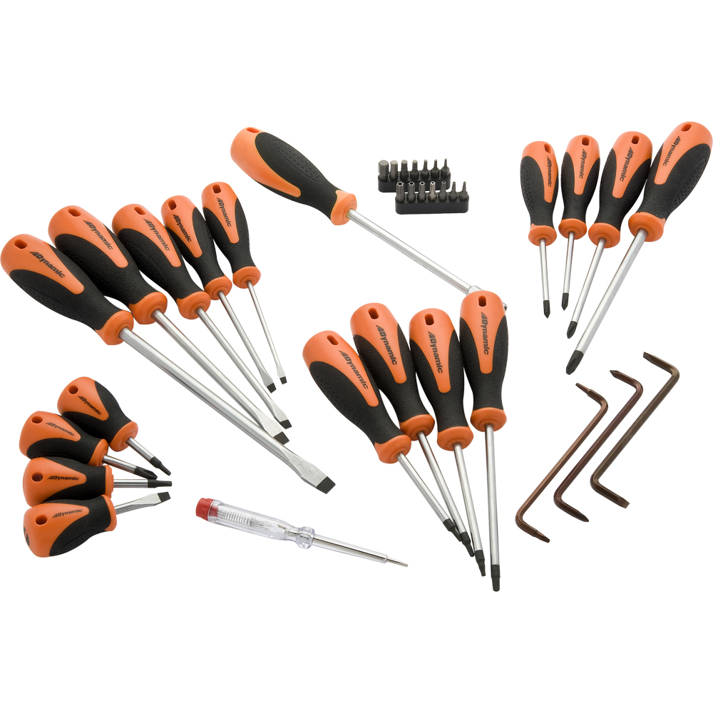 36 Piece Screwdriver & Bit Set, Comfort Grip Handles<span class=' ItemWarning' style='display:block;'>Item is usually in stock, but we&#39;ll be in touch if there&#39;s a problem<br /></span>