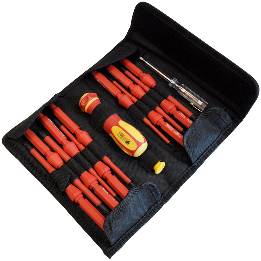 14 Piece Insulated Screwdriver Set with Interchangeable Blades<span class=' ItemWarning' style='display:block;'>Item is usually in stock, but we&#39;ll be in touch if there&#39;s a problem<br /></span>