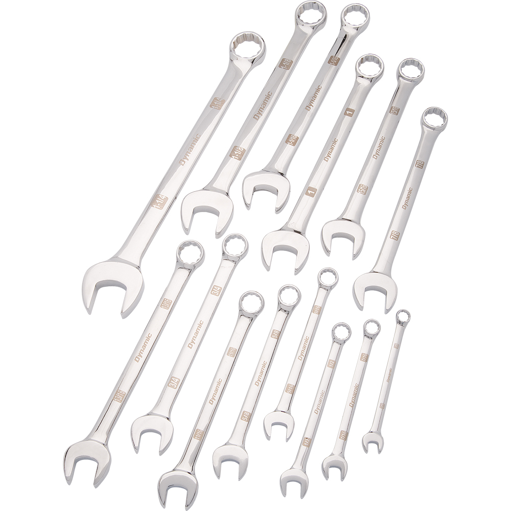 14 Piece SAE Combination Wrench Set, Mirror Chrome Finish, 3/8&#34; - 1-1/4&#34;<span class=' ItemWarning' style='display:block;'>Item is usually in stock, but we&#39;ll be in touch if there&#39;s a problem<br /></span>