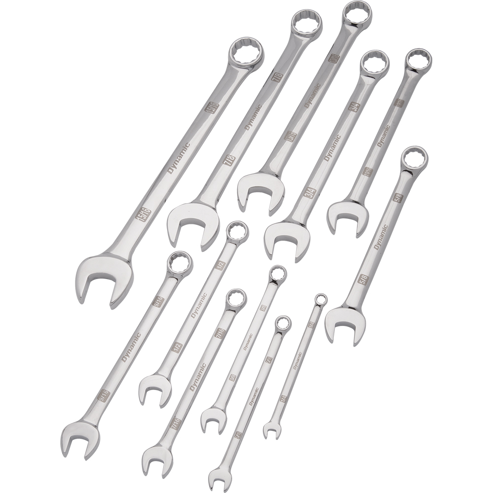 12 Piece SAE Combination Wrench Set, Mirror Chrome Finish, 1/4&#34; - 15/16&#34;<span class=' ItemWarning' style='display:block;'>Item is usually in stock, but we&#39;ll be in touch if there&#39;s a problem<br /></span>