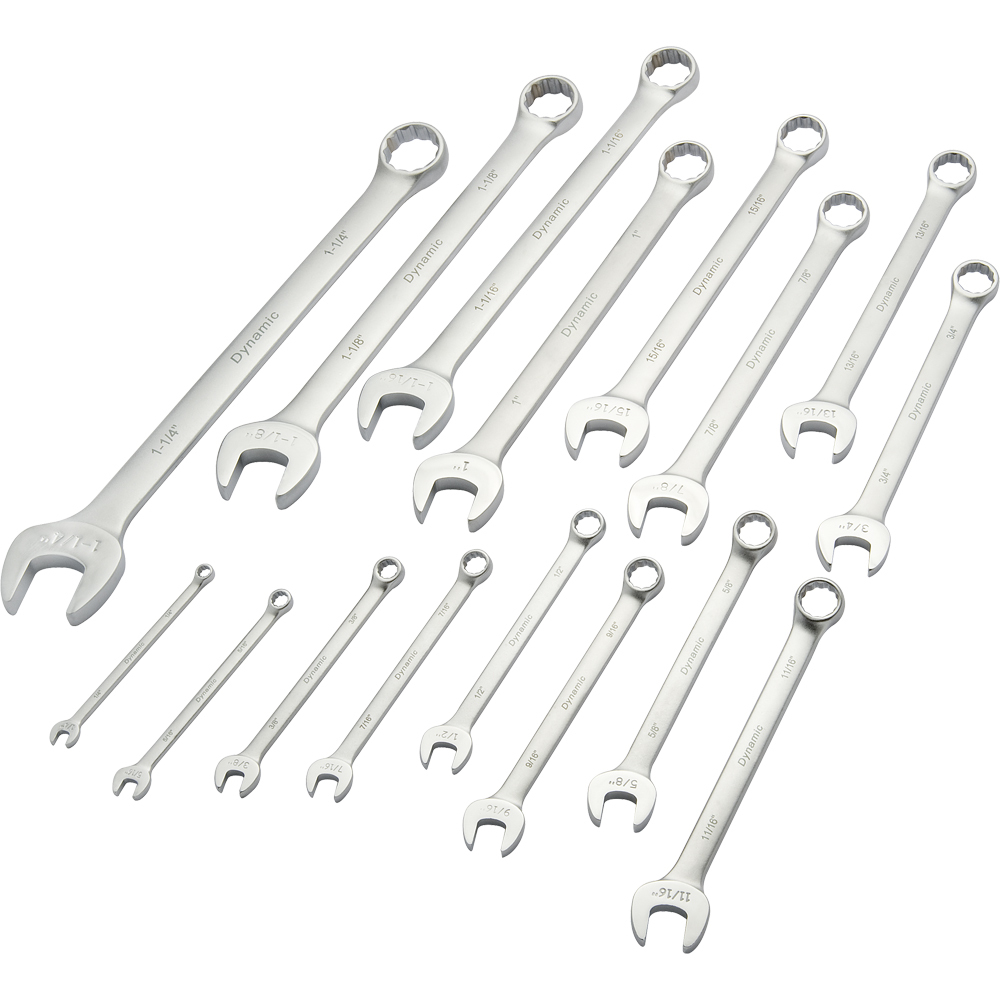 16 Piece SAE Combination Wrench Set, Contractor Series, Satin Finish, 1/4&#34; - 1-1/4&#34;<span class=' ItemWarning' style='display:block;'>Item is usually in stock, but we&#39;ll be in touch if there&#39;s a problem<br /></span>