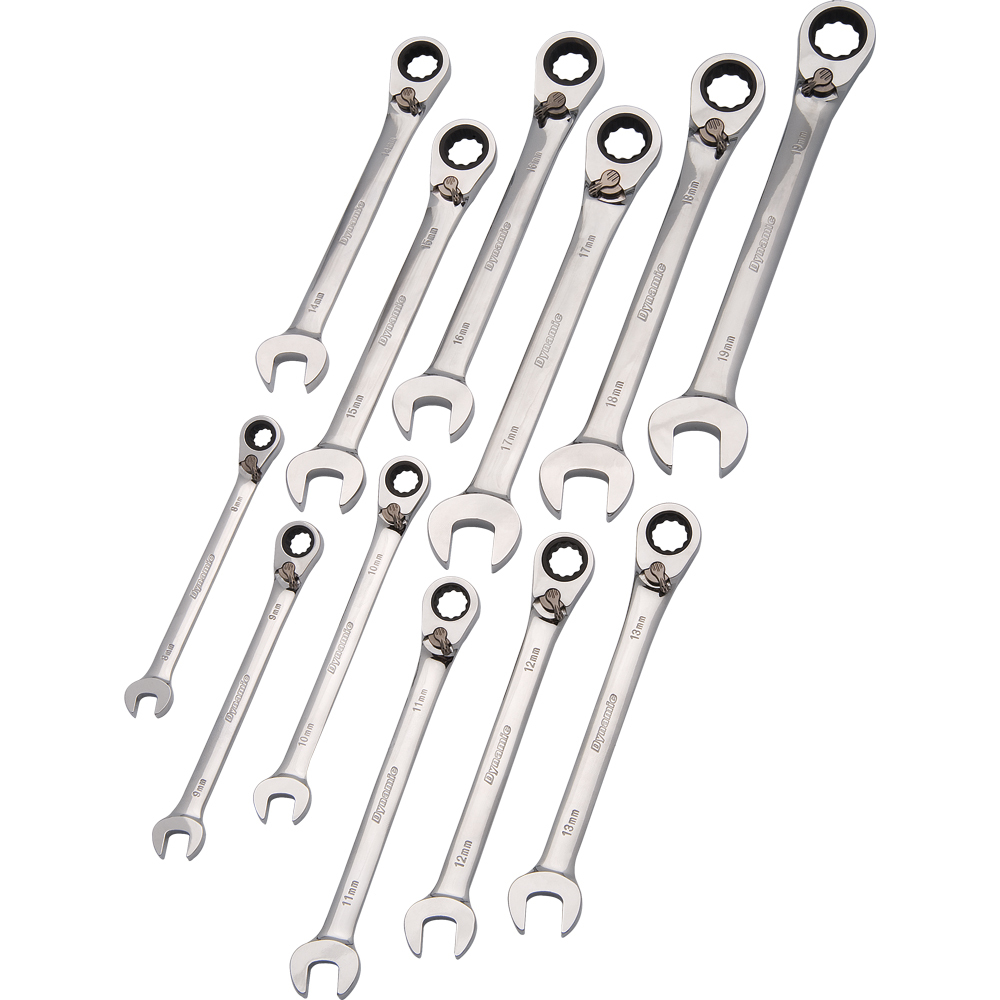 12 Piece Metric Reversible, Combination Ratcheting Wrench Set, 8mm - 19mm<span class=' ItemWarning' style='display:block;'>Item is usually in stock, but we&#39;ll be in touch if there&#39;s a problem<br /></span>