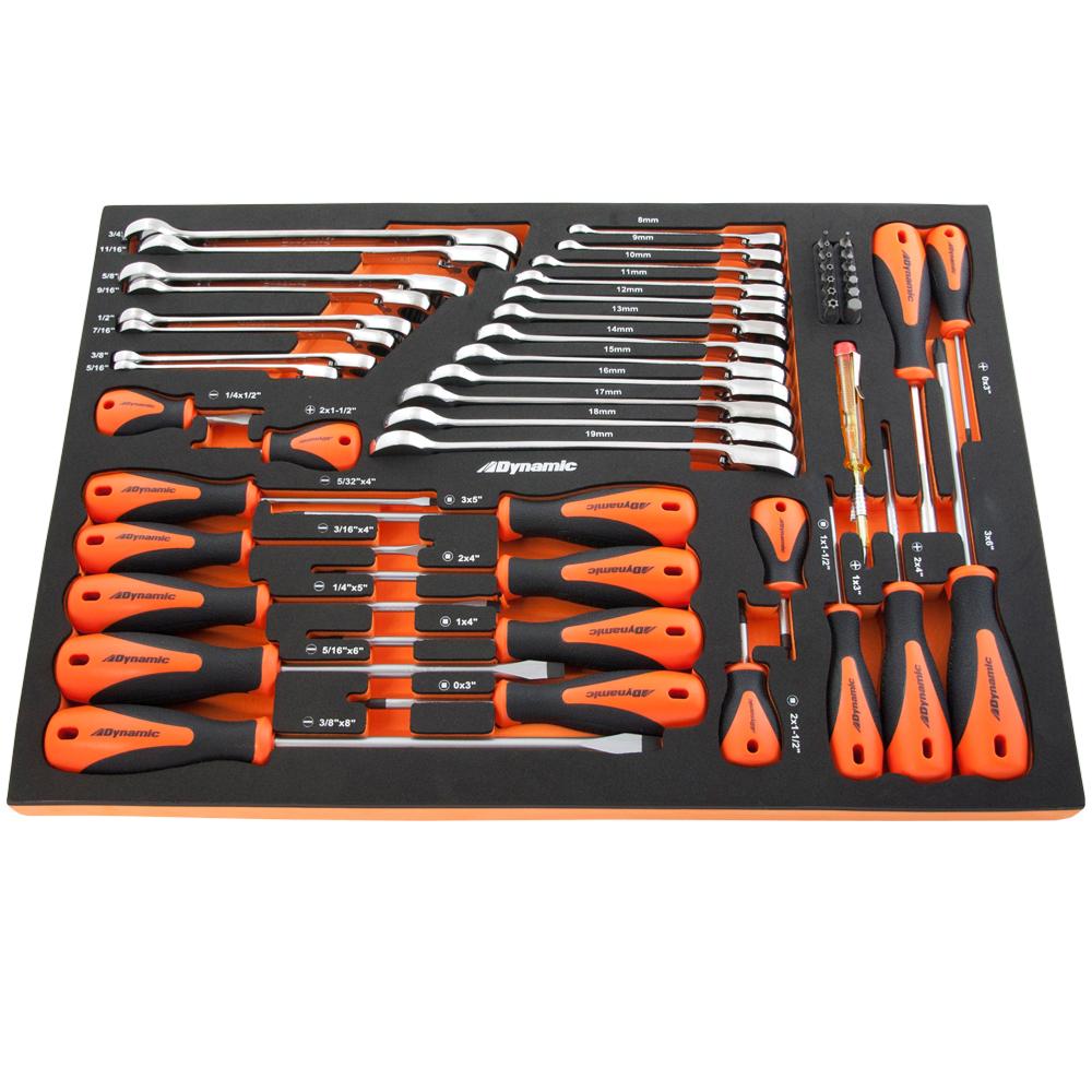 41 Piece Screwdriver & Ratcheting Wrench Set With Foam Tool Organizer<span class=' ItemWarning' style='display:block;'>Item is usually in stock, but we&#39;ll be in touch if there&#39;s a problem<br /></span>