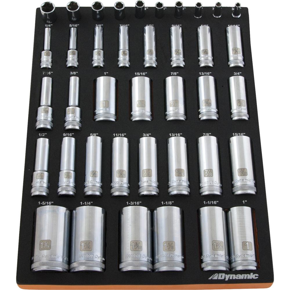 40 Piece SAE Deep Socket Set With Foam Tool Organizer<span class=' ItemWarning' style='display:block;'>Item is usually in stock, but we&#39;ll be in touch if there&#39;s a problem<br /></span>