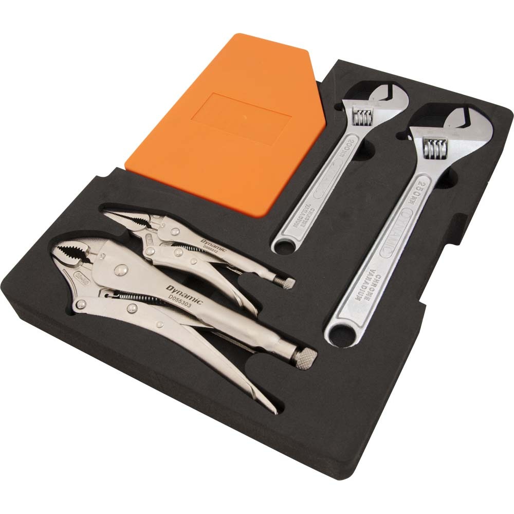 6 Piece Hex Key, Locking Pliers and Adjustable Wrench Set with Foam Tool Organizer<span class=' ItemWarning' style='display:block;'>Item is usually in stock, but we&#39;ll be in touch if there&#39;s a problem<br /></span>