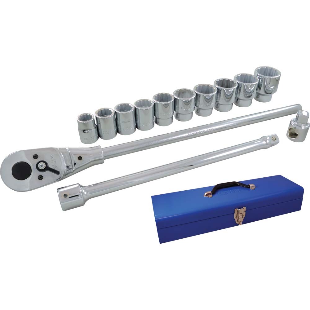 15 Piece 3/4&#34; Drive, 12 Point, SAE Chrome Socket & Attachment Set<span class=' ItemWarning' style='display:block;'>Item is usually in stock, but we&#39;ll be in touch if there&#39;s a problem<br /></span>