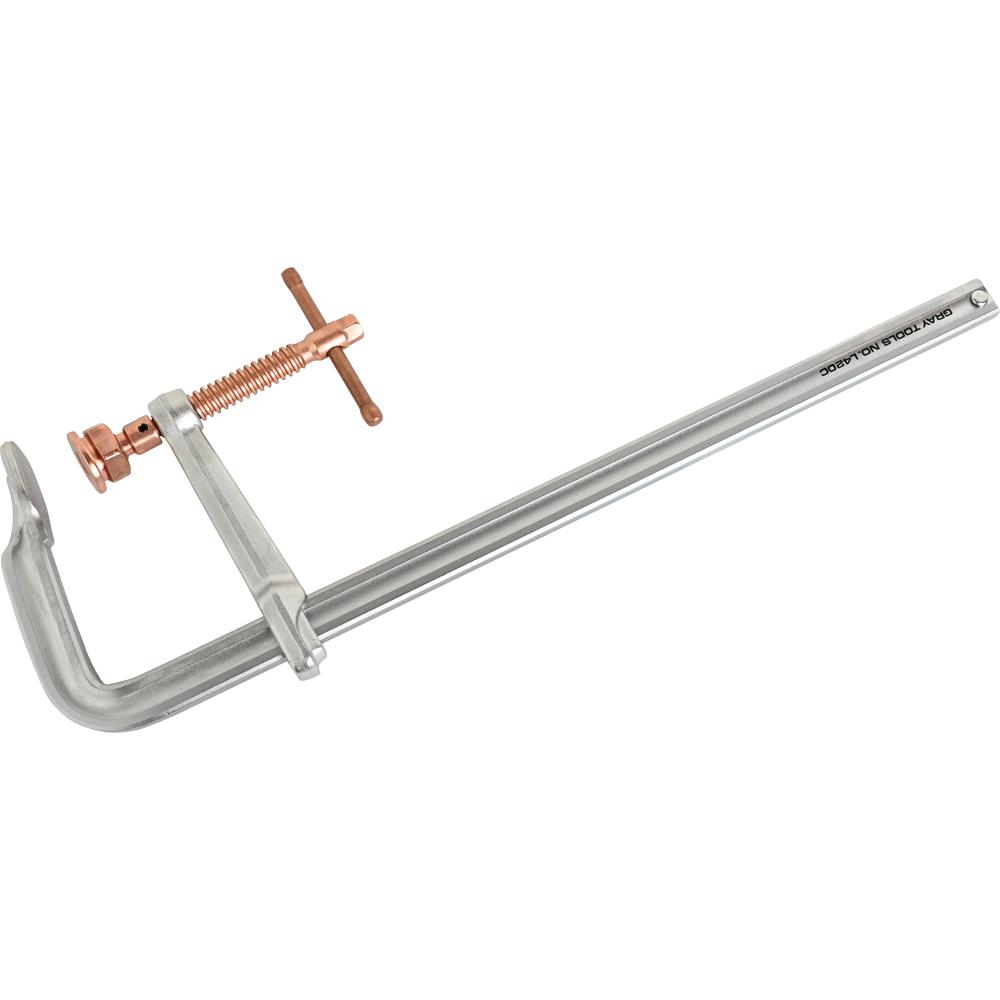 L - Clamp Regular Duty, Copper Screw & Pad, 0 - 20&#34; Capacity<span class=' ItemWarning' style='display:block;'>Item is usually in stock, but we&#39;ll be in touch if there&#39;s a problem<br /></span>