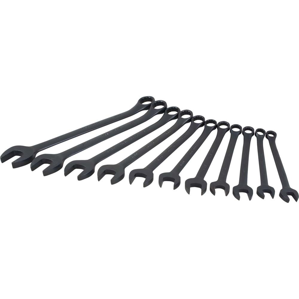 11 Piece 12 Point Metric, Black Finish, Combination Wrench Set, 10mm - 22mm<span class=' ItemWarning' style='display:block;'>Item is usually in stock, but we&#39;ll be in touch if there&#39;s a problem<br /></span>