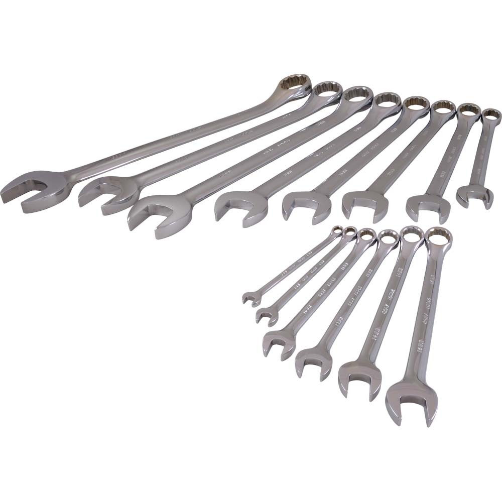 14 Piece 12 Point Metric, Mirror Chrome, Combination Wrench Set, 7mm - 32mm<span class=' ItemWarning' style='display:block;'>Item is usually in stock, but we&#39;ll be in touch if there&#39;s a problem<br /></span>