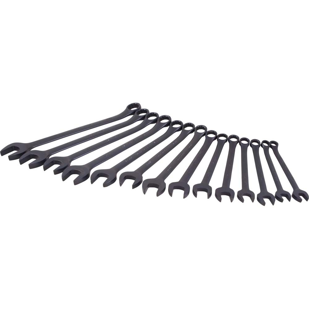 14 Piece 12 Point Metric, Black Finish, Combination Wrench Set, 10mm - 24mm<span class=' ItemWarning' style='display:block;'>Item is usually in stock, but we&#39;ll be in touch if there&#39;s a problem<br /></span>