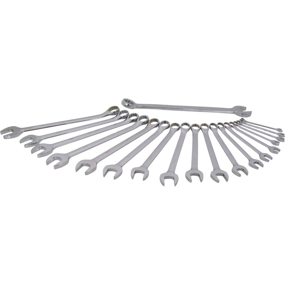 19 Piece 12 Point Metric, Mirror Chrome & Satin, Combination Wrench Set, 9mm - 36mm<span class=' ItemWarning' style='display:block;'>Item is usually in stock, but we&#39;ll be in touch if there&#39;s a problem<br /></span>