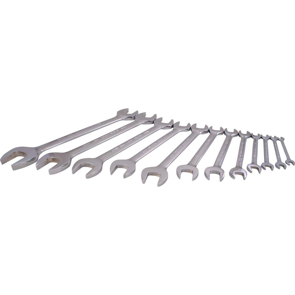 12 Piece Metric Open End, Mirror Chrome Wrench Set, 6mm X 7mm - 27mm X 32mm<span class=' ItemWarning' style='display:block;'>Item is usually in stock, but we&#39;ll be in touch if there&#39;s a problem<br /></span>