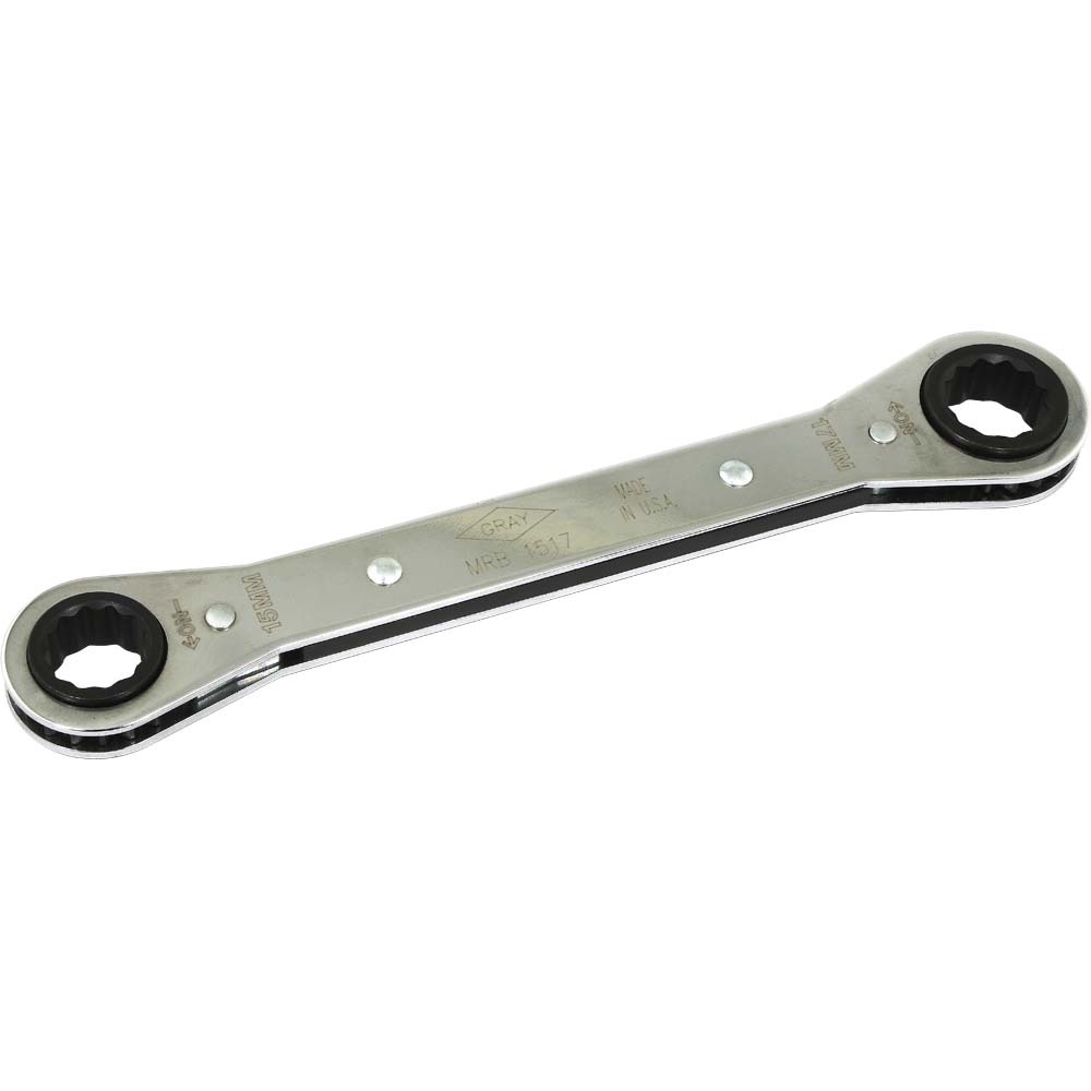 15mm X 17mm 12 Point, Flat Ratcheting Box Wrench, Mirror Chrome Finish<span class=' ItemWarning' style='display:block;'>Item is usually in stock, but we&#39;ll be in touch if there&#39;s a problem<br /></span>