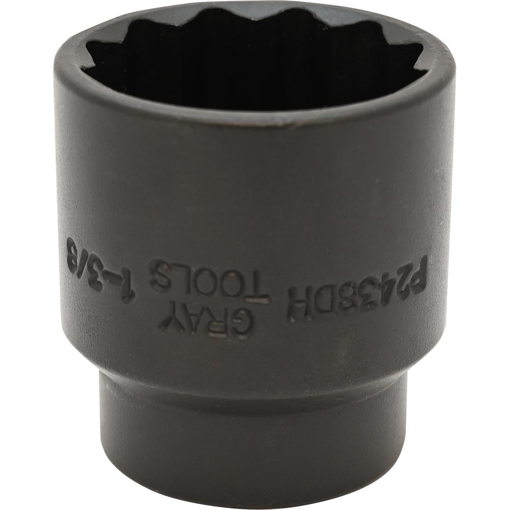 1-3/8&#34; X 1/2&#34; Drive, 12 Point Regular Length, Impact Socket<span class=' ItemWarning' style='display:block;'>Item is usually in stock, but we&#39;ll be in touch if there&#39;s a problem<br /></span>