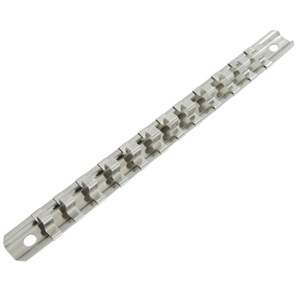 1/4&#34; Drive 12 Clip Socket Rail, 9&#34; Long<span class=' ItemWarning' style='display:block;'>Item is usually in stock, but we&#39;ll be in touch if there&#39;s a problem<br /></span>