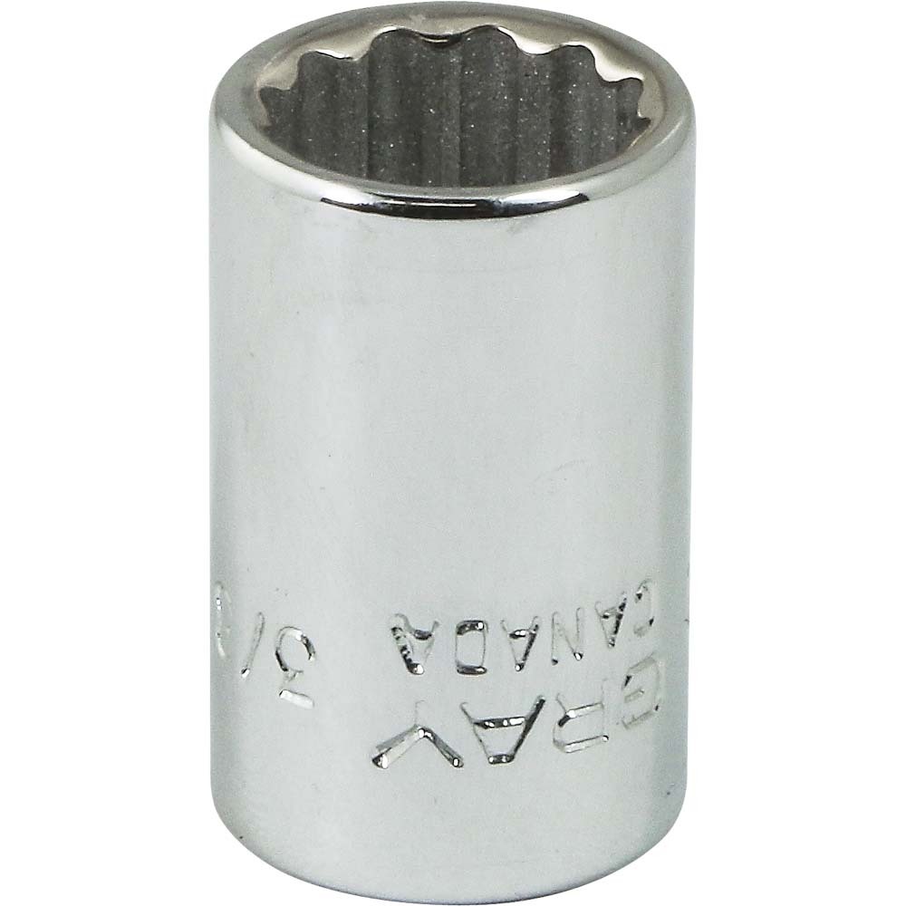 3/8&#34; X 1/4&#34; Drive 12 Point, Standard Length, Chrome Finish Socket<span class=' ItemWarning' style='display:block;'>Item is usually in stock, but we&#39;ll be in touch if there&#39;s a problem<br /></span>