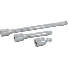 Gray Tools 12003S - 3 Piece 1/2" Drive Chrome Wobble Extension Set, 2", 5" & 10"