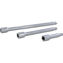 Gray Tools 14003S - 3 Piece 1/4" Drive Chrome Wobble Extension Set, 2", 4" & 6"