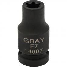 Gray Tools 14007 - 1/4" Drive E7 Hex, Female Torx Impact Socket