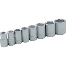 Gray Tools 15008 - 8 Piece 1/4" Drive, 6 Point SAE Standard, Chrome Socket Set, 1/4" - 9/16"