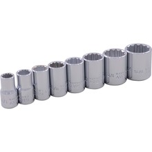 Gray Tools 15108 - 8 Piece 1/4" Drive, 12 Point SAE Standard, Chrome Socket Set, 1/4" - 9/16"