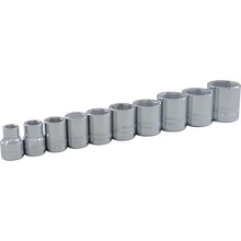 Gray Tools 25010 - 10 Piece 3/8" Drive 6 Point SAE, Standard Chrome Socket Set, 5/16" - 7/8"