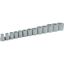 Gray Tools 25013 - 13 Piece 3/8" Drive 6 Point SAE, Standard Chrome Socket Set, 1/4" - 1"