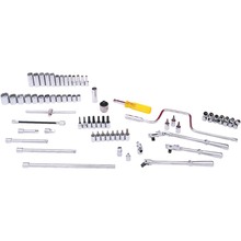 Gray Tools 25169-TO - 68 Piece 3/8" Drive 12 Point SAE, Chrome Socket & Attachment Set, Tools Only