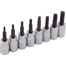 Gray Tools 25708 - 8 Piece 3/8" Drive Torx Head Socket Set, T15 - T50