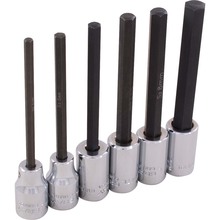 Gray Tools 29616 - 6 Piece 3/8" Drive Metric, Extra Long Hex Head Socket Set, 4mm - 10mm