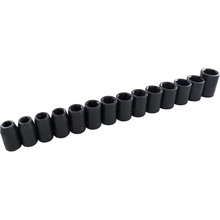 Gray Tools 39014 - 14 Piece 1/2" Drive 6 Point Metric, Standard Impact Socket Set, 10mm - 23mm