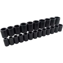 Gray Tools 39023 - 23 Piece 1/2" Drive 6 Point Metric, Standard Impact Socket Set, 10mm - 32mm