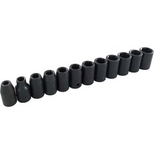 Gray Tools 39062 - 12 Piece 1/2" Drive 6 Point Metric, Standard Impact Socket Set, 8mm - 19mm