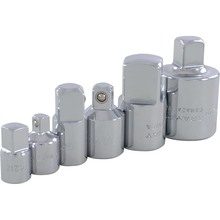 Gray Tools 42506 - 6 Piece Chrome Adapter Set, 1/4, 3/8, 1/2, & 3/4